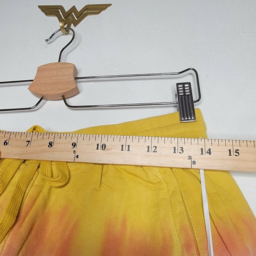 YOUNG FABULOUS BROKE Shorts Parker Tie Dye Cotton High Rise Yellow Women Medium - Picture 11 of 12
